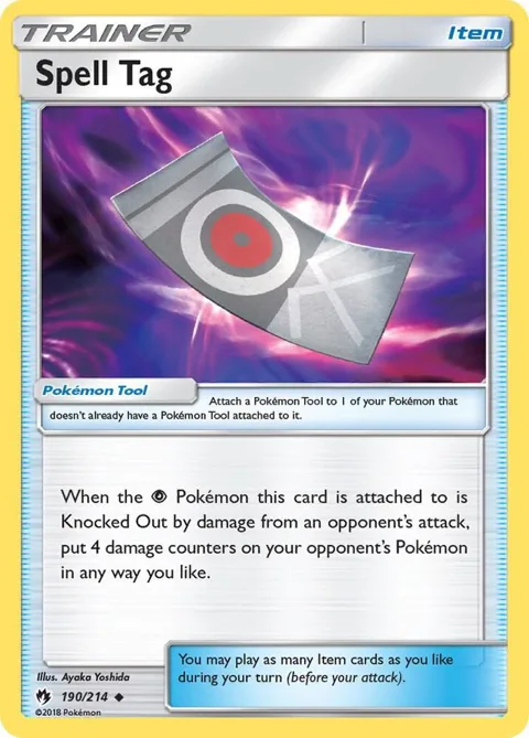 Spell Tag #190/214 Pokémon card from SM - Lost Thunder