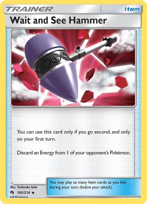 Wait and See Hammer #192/214 Pokémon card from SM - Lost Thunder