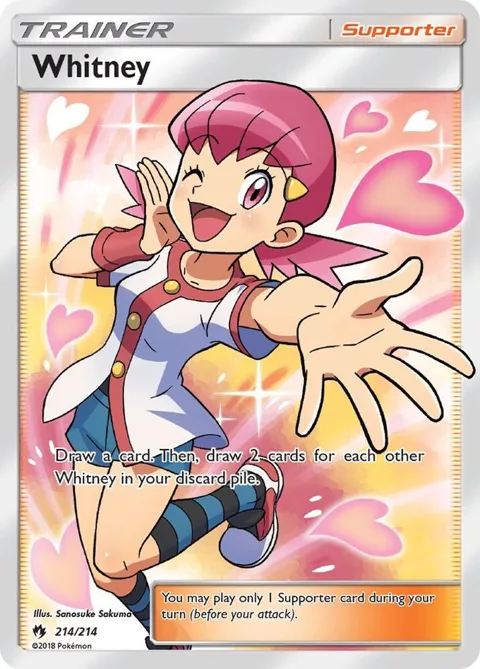 Whitney Full Art #214/214 Holofoil Pokémon card from SM - Lost Thunder