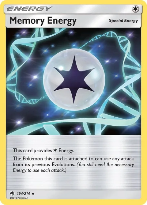 Memory Energy #194/214 Reverse Holofoil Pokémon card from SM - Lost Thunder