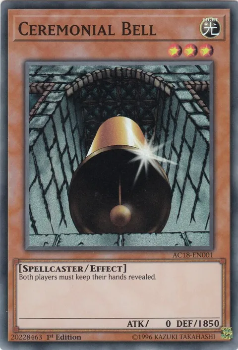 Ceremonial Bell AC18-EN001 Yu-Gi-Oh card from Advent Calendar 2018