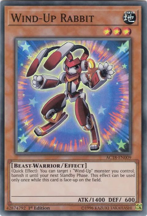 Wind-Up Rabbit AC18-EN009 Yu-Gi-Oh card from Advent Calendar 2018