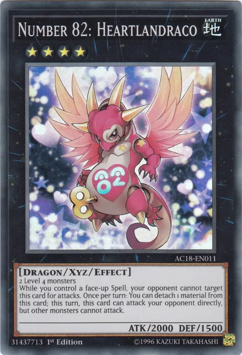 Number 82: Heartlandraco AC18-EN011 Yu-Gi-Oh card from Advent Calendar 2018