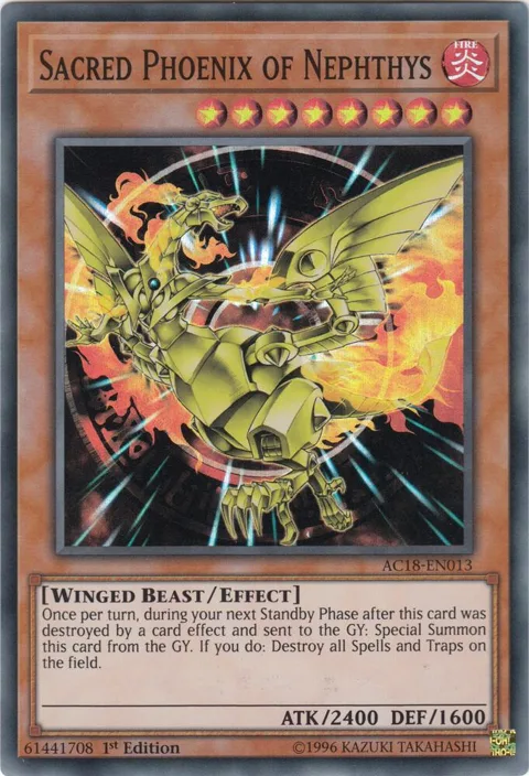 Sacred Phoenix of Nephthys AC18-EN013 Yu-Gi-Oh card from Advent Calendar 2018