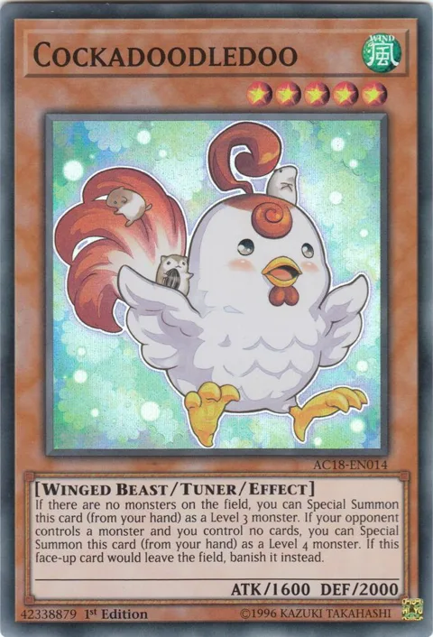 Cockadoodledoo AC18-EN014 Yu-Gi-Oh card from Advent Calendar 2018