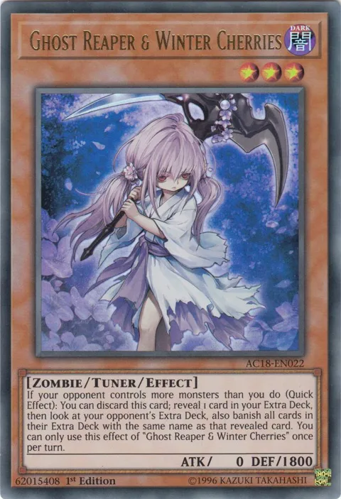 Ghost Reaper & Winter Cherries AC18-EN022 Yu-Gi-Oh card from Advent Calendar 2018