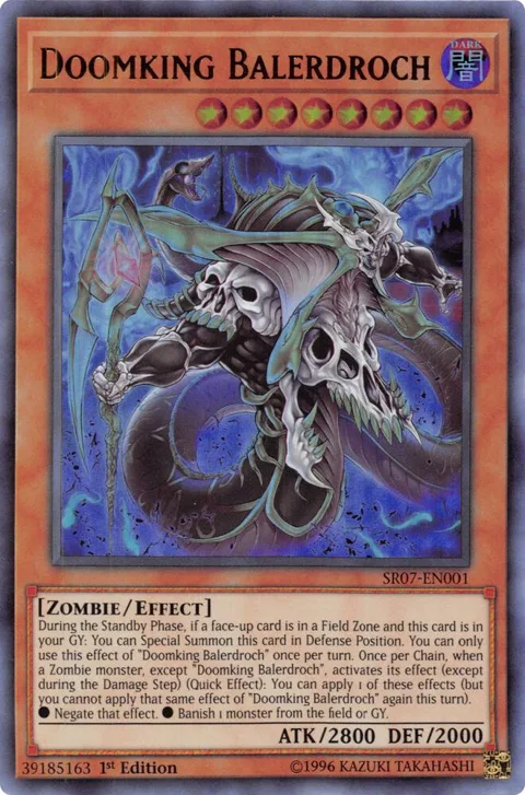 Doomking Balerdroch SR07-EN001 Yu-Gi-Oh card from Structure Deck: Zombie Horde