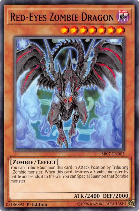 Red-Eyes Zombie Dragon SR07-EN005 Yu-Gi-Oh card from Structure Deck: Zombie Horde