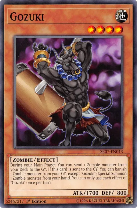 Gozuki SR07-EN013 Yu-Gi-Oh card from Structure Deck: Zombie Horde