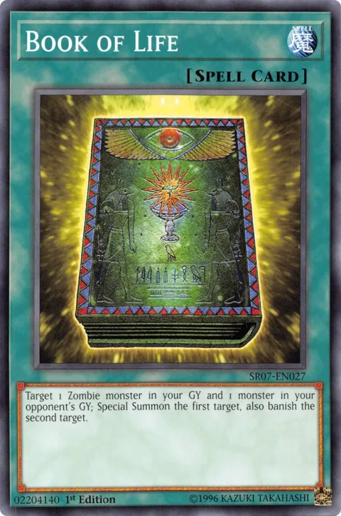 Book of Life SR07-EN027 Yu-Gi-Oh card from Structure Deck: Zombie Horde