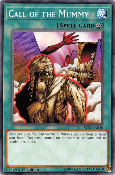 Call of the Mummy SR07-EN028 Yu-Gi-Oh card from Structure Deck: Zombie Horde