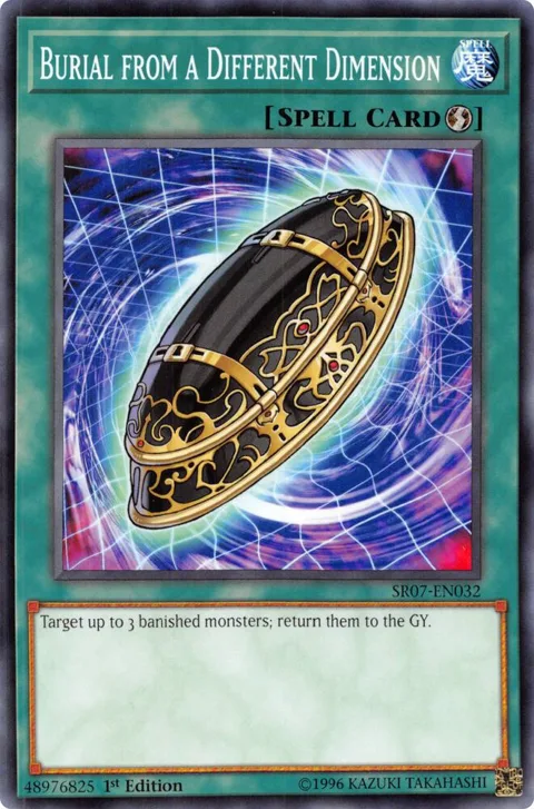 Burial from a Different Dimension SR07-EN032 Yu-Gi-Oh card from Structure Deck: Zombie Horde