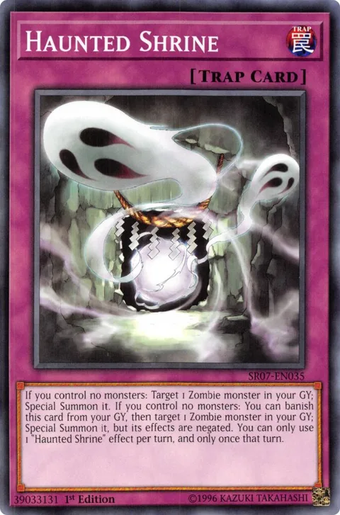 Haunted Shrine SR07-EN035 Yu-Gi-Oh card from Structure Deck: Zombie Horde