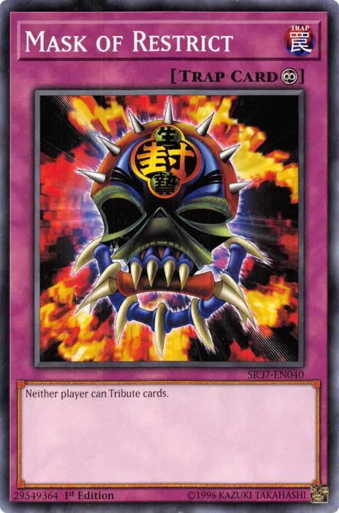 Mask of Restrict SR07-EN040 Yu-Gi-Oh card from Structure Deck: Zombie Horde