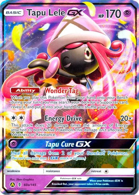 Tapu Lele GX - 60a/145 #060a/145 Holofoil Pokémon card from Alternate Art Promos