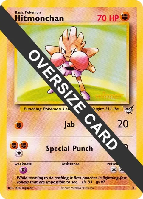 Hitmonchan - 2 Best of Game 2 Promo #002 Pokémon card from Jumbo Cards
