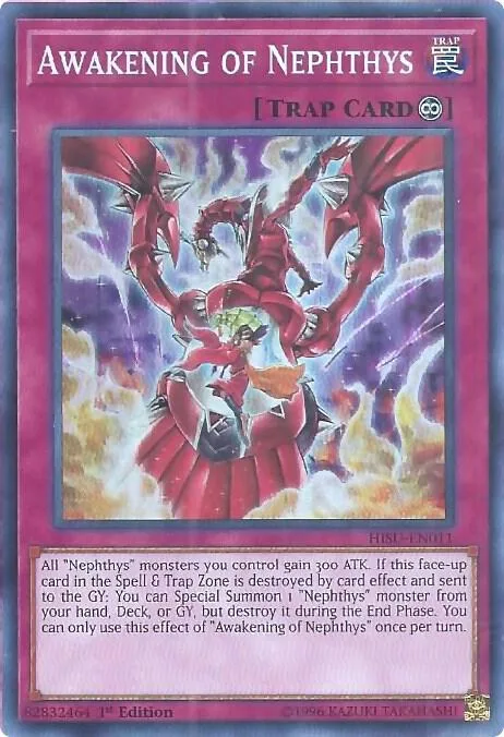 Awakening of Nephthys HISU-EN011 Yu-Gi-Oh card from Hidden Summoners