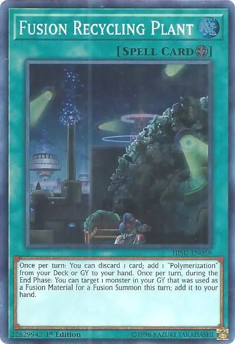 Fusion Recycling Plant HISU-EN058 Yu-Gi-Oh card from Hidden Summoners