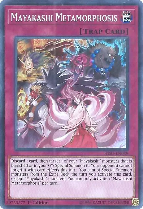 Mayakashi Metamorphosis HISU-EN039 Yu-Gi-Oh card from Hidden Summoners