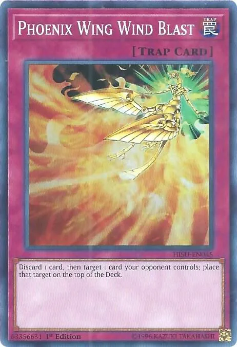 Phoenix Wing Wind Blast HISU-EN045 Yu-Gi-Oh card from Hidden Summoners