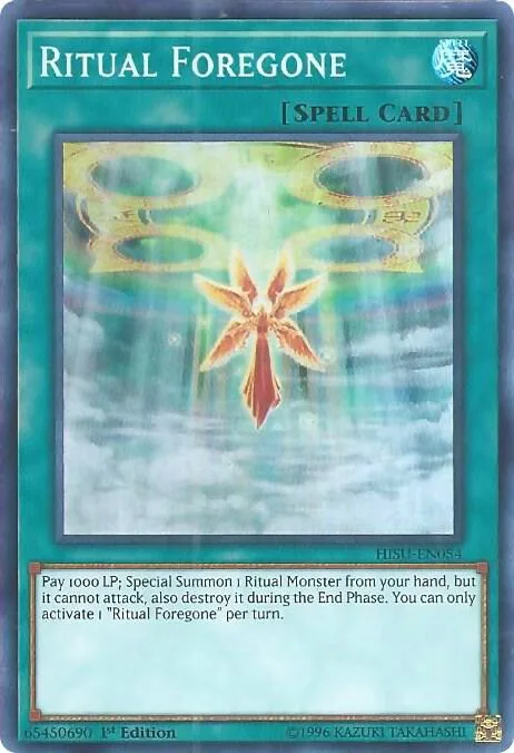 Ritual Foregone HISU-EN054 Yu-Gi-Oh card from Hidden Summoners