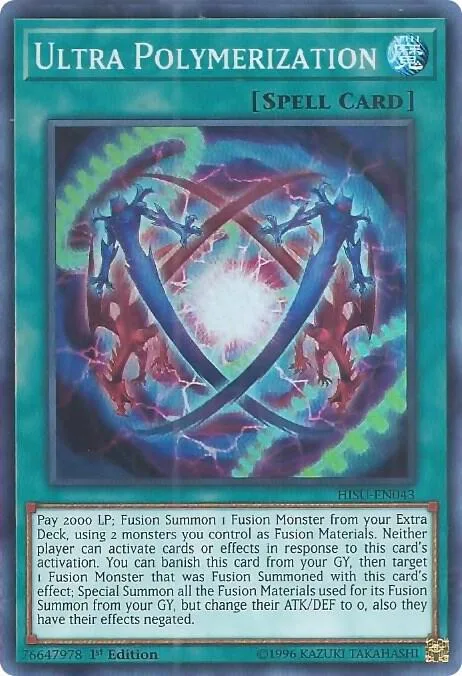 Ultra Polymerization HISU-EN043 Yu-Gi-Oh card from Hidden Summoners