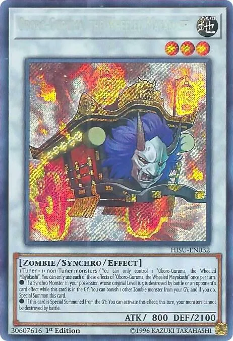 Oboro-Guruma, the Wheeled Mayakashi HISU-EN032 Yu-Gi-Oh card from Hidden Summoners