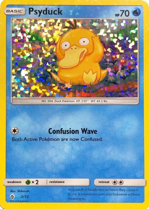 Psyduck - 2/12 #002/012 Holofoil Pokémon card from McDonald's Promos 2018
