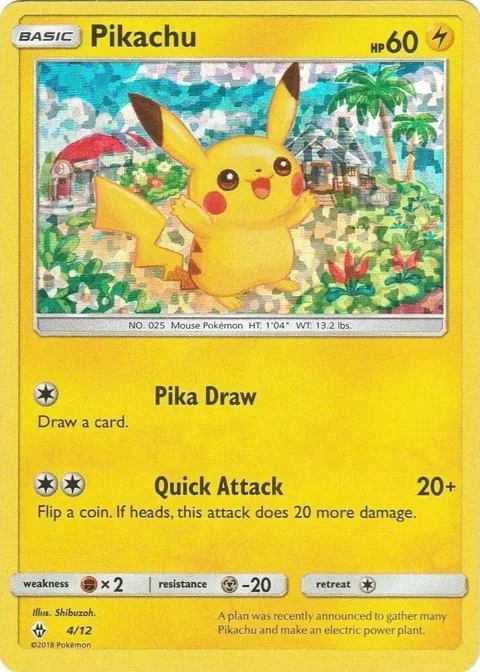 Pikachu - 4/12 #004/012 Holofoil Pokémon card from McDonald's Promos 2018