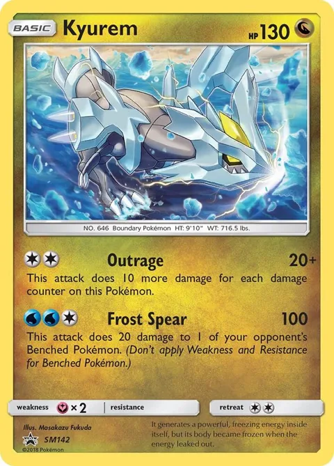 Kyurem #SM142 Holofoil Pokémon card from SM Promos