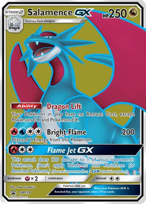 Salamence GX #SM139 Holofoil Pokémon card from SM Promos