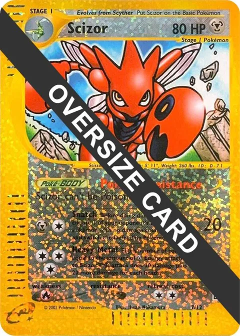 Scizor - 7/12 #007/012 Reverse Holofoil Pokémon card from Jumbo Cards