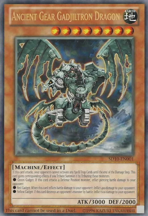 Ancient Gear Gadjiltron Dragon Oversized Machine Madness SD10-EN001 Yu-Gi-Oh card from Yu-Gi-Oh! Value Boxes