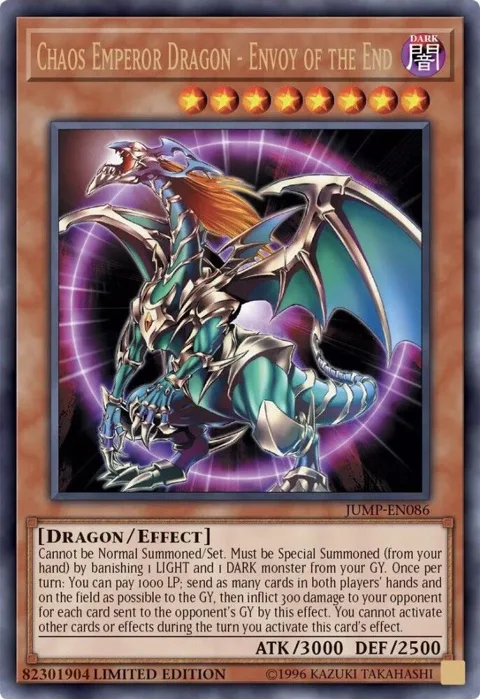 Chaos Emperor Dragon - Envoy of the End JUMP-EN086 Yu-Gi-Oh card from Shonen Jump Magazine Promos