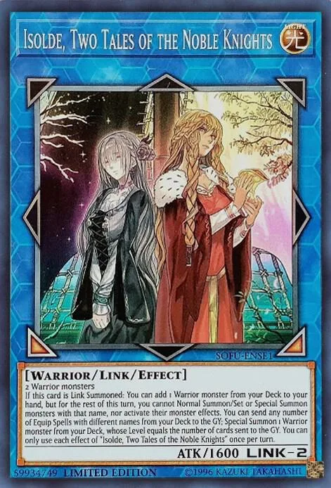 Isolde, Two Tales of the Noble Knights SOFU-ENSE1 Yu-Gi-Oh card from Soul Fusion
