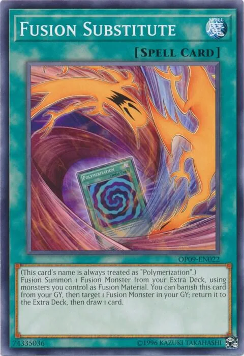 Fusion Substitute OP09-EN022 Yu-Gi-Oh card from OTS Tournament Pack 9