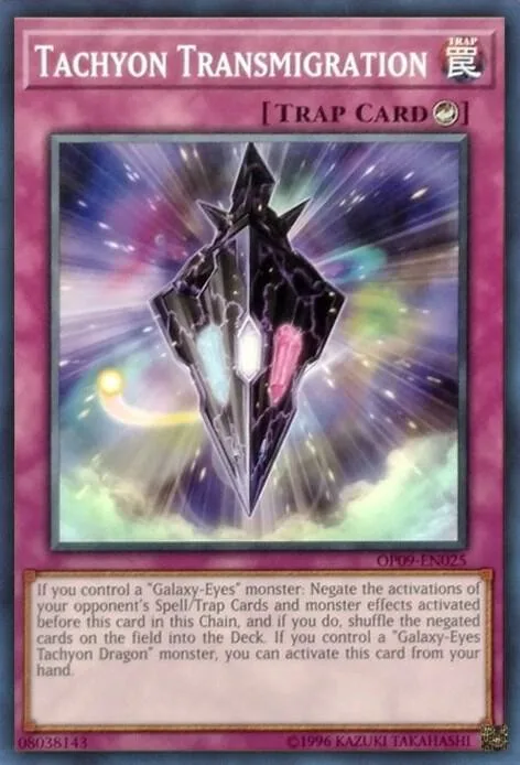 Tachyon Transmigration OP09-EN025 Yu-Gi-Oh card from OTS Tournament Pack 9