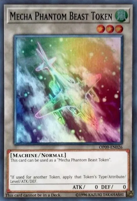 Token: Mecha Phantom Beast B - "Harrliard" OP09-EN026 Yu-Gi-Oh card from OTS Tournament Pack 9