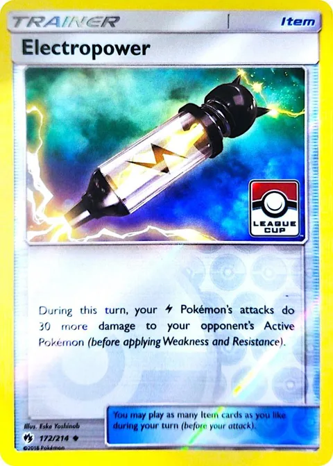 Electropower - 172/214 League Cup #172/214 Reverse Holofoil Pokémon card from League & Championship Cards