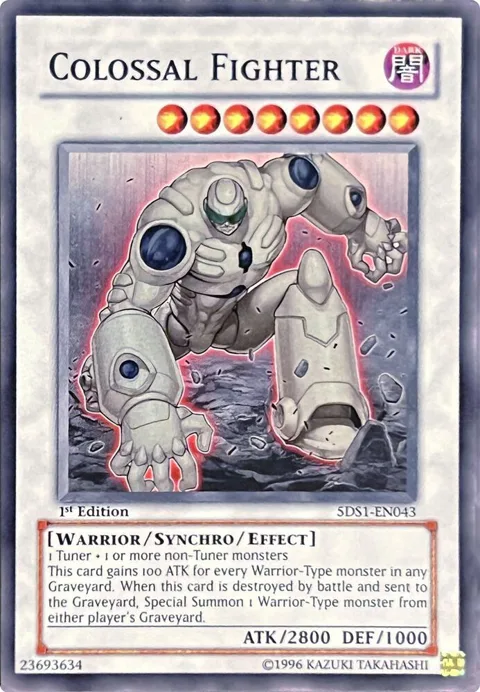 Colossal Fighter 5DS1-EN043 1st Edition Yu-Gi-Oh card from 5D's 2008 Starter Deck