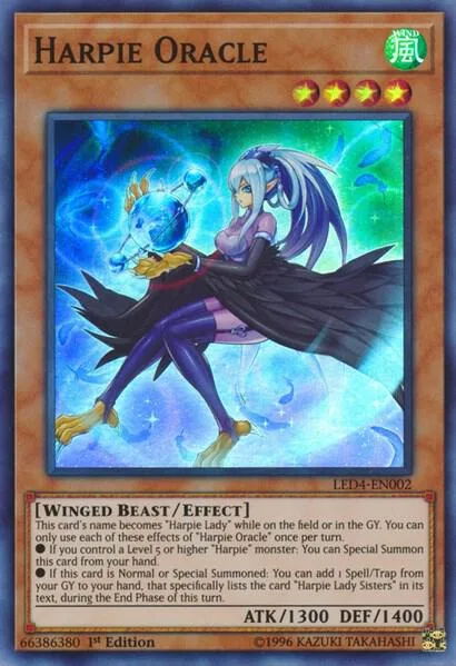 Harpie Oracle LED4-EN002 Yu-Gi-Oh card from Legendary Duelists: Sisters of the Rose