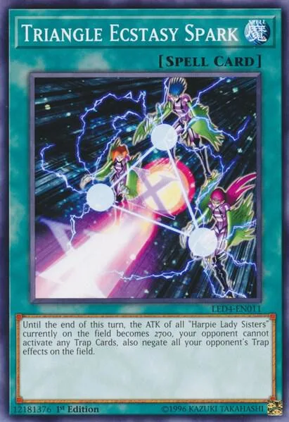 Triangle Ecstasy Spark LED4-EN011 Yu-Gi-Oh card from Legendary Duelists: Sisters of the Rose