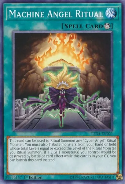 Machine Angel Ritual LED4-EN021 Yu-Gi-Oh card from Legendary Duelists: Sisters of the Rose