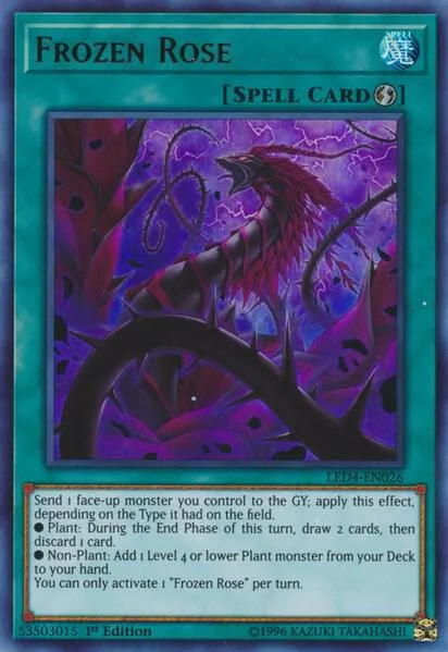 Frozen Rose LED4-EN026 Yu-Gi-Oh card from Legendary Duelists: Sisters of the Rose