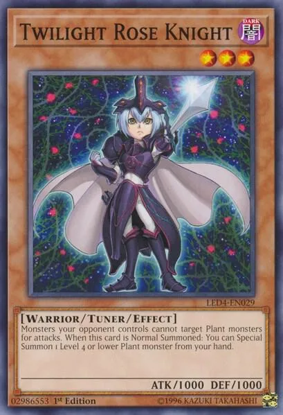 Twilight Rose Knight LED4-EN029 Yu-Gi-Oh card from Legendary Duelists: Sisters of the Rose