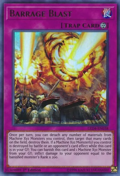 Barrage Blast LED4-EN038 Yu-Gi-Oh card from Legendary Duelists: Sisters of the Rose