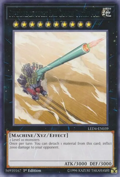 Superdreadnought Rail Cannon Gustav Max LED4-EN039 Yu-Gi-Oh card from Legendary Duelists: Sisters of the Rose
