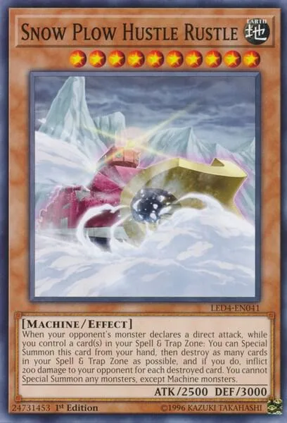 Snow Plow Hustle Rustle LED4-EN041 Yu-Gi-Oh card from Legendary Duelists: Sisters of the Rose