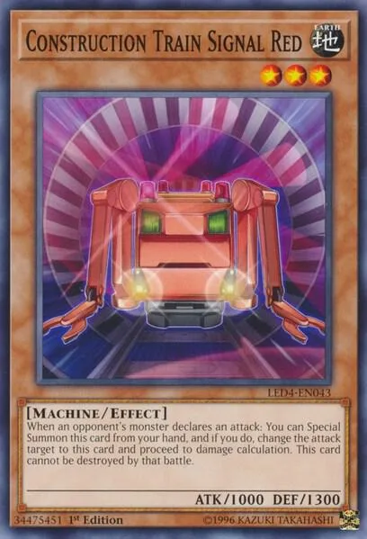 Construction Train Signal Red LED4-EN043 Yu-Gi-Oh card from Legendary Duelists: Sisters of the Rose