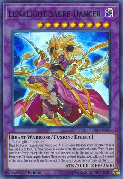 Lunalight Sabre Dancer LED4-EN045 Yu-Gi-Oh card from Legendary Duelists: Sisters of the Rose